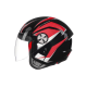 Capacete FLY Jet HG Freedom - Preto e Vermelho