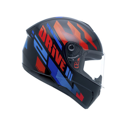 Capacete FLY Drive 2 HG Atitude - Preto e Vermelho