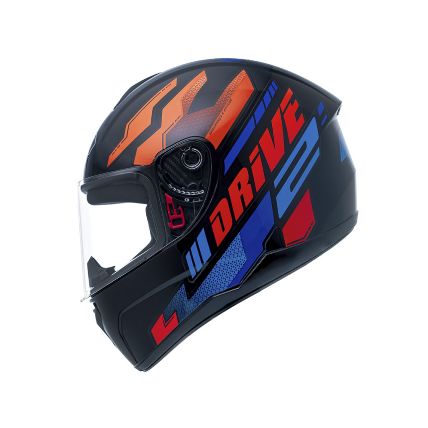 Capacete FLY Drive 2 HG Atitude - Preto e Vermelho