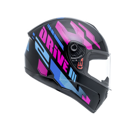 Capacete FLY Drive 2 HG Atitude - Preto e Rosa