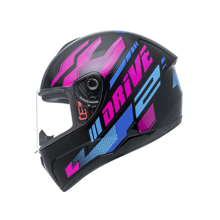 Capacete FLY Drive 2 HG Atitude - Preto e Rosa