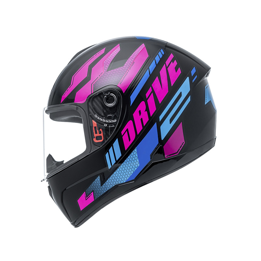 Capacete FLY Drive 2 HG Atitude - Preto e Rosa