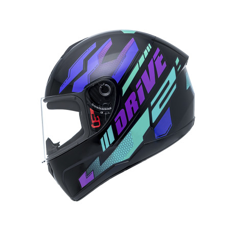 Capacete FLY Drive 2 HG Atitude - Preto e Roxo