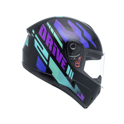 Capacete FLY Drive 2 HG Atitude - Preto e Roxo
