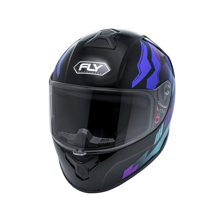 Capacete FLY Drive 2 HG Atitude - Preto e Roxo