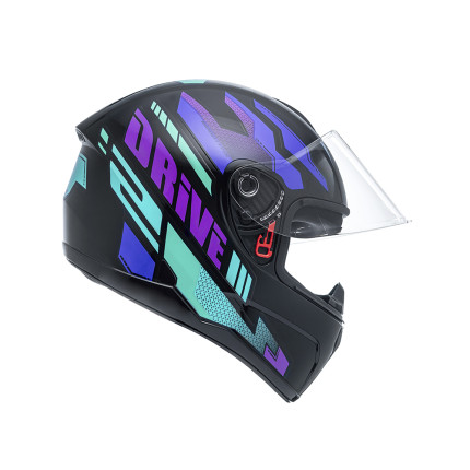 Capacete FLY Drive 2 HG Atitude - Preto e Roxo