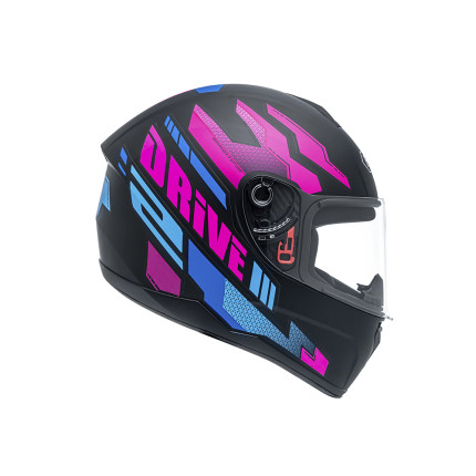 Capacete FLY Drive 2 HG Atitude - Preto Fosco e Rosa