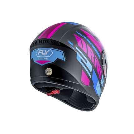 Capacete FLY Drive 2 HG Atitude - Preto Fosco e Rosa
