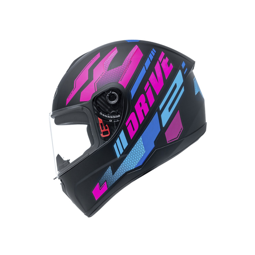 Capacete FLY Drive 2 HG Atitude - Preto Fosco e Rosa