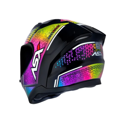 Capacete Asx City Storm - Preto Colorido