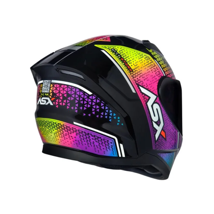 Capacete Asx City Storm - Preto Colorido