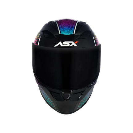 Capacete Asx City Storm - Preto Colorido