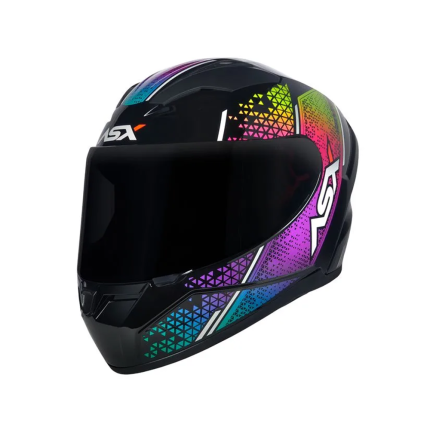 Capacete Asx City Storm - Preto Colorido