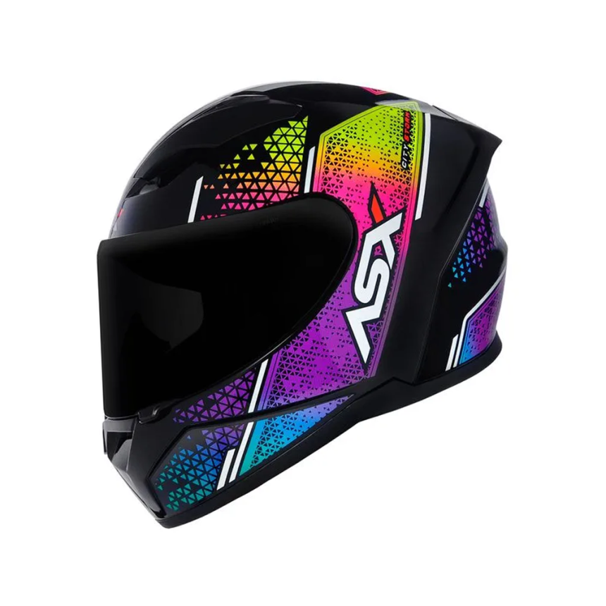 Capacete Asx City Storm - Preto Colorido