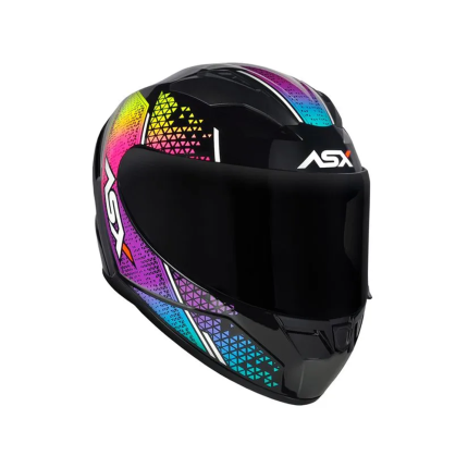Capacete Asx City Storm - Preto Colorido