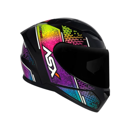 Capacete Asx City Storm - Preto Colorido