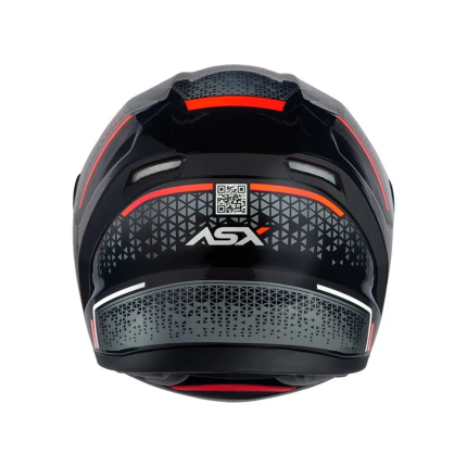 Capacete Asx City Storm - Preto / Cinza / Vermelho