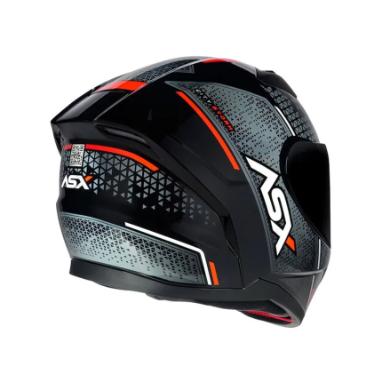 Capacete Asx City Storm - Preto / Cinza / Vermelho