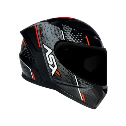Capacete Asx City Storm - Preto / Cinza / Vermelho