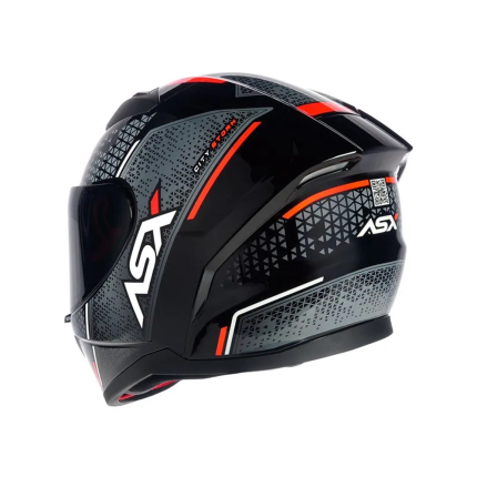 Capacete Asx City Storm - Preto / Cinza / Vermelho