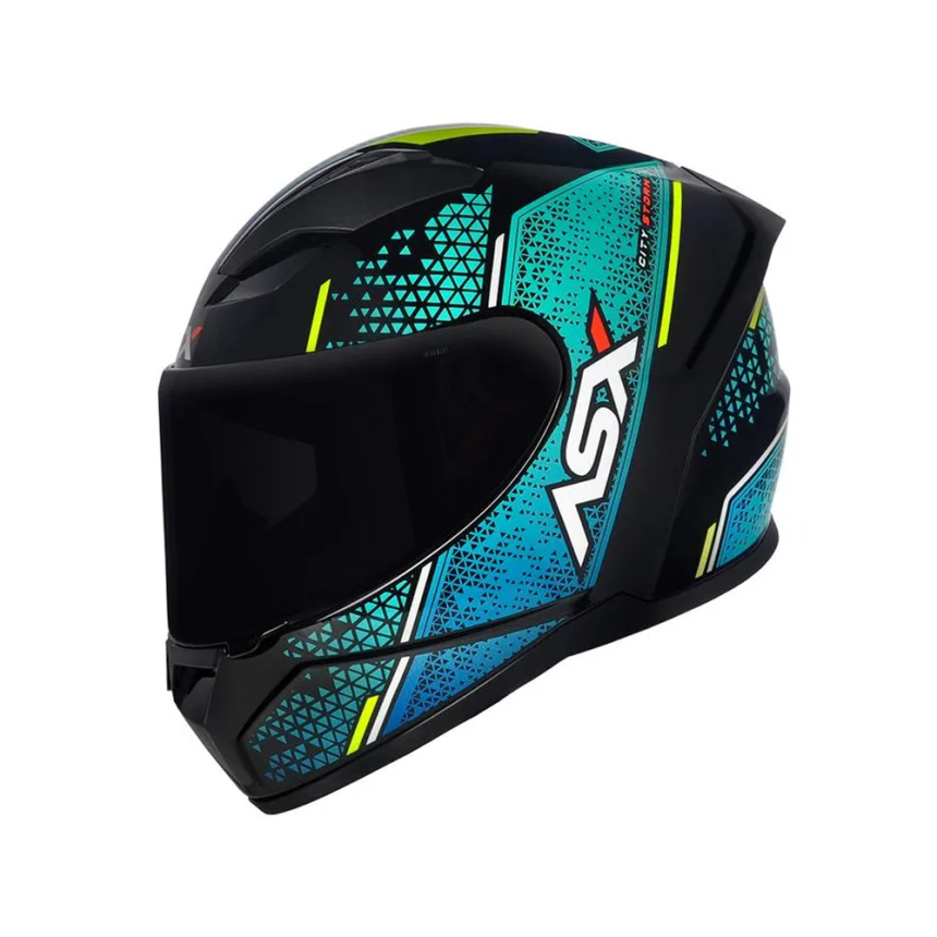 Capacete Asx City Storm - Preto e Tiffany