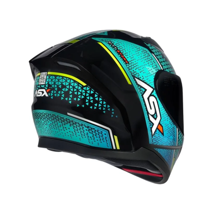 Capacete Asx City Storm - Preto e Tiffany