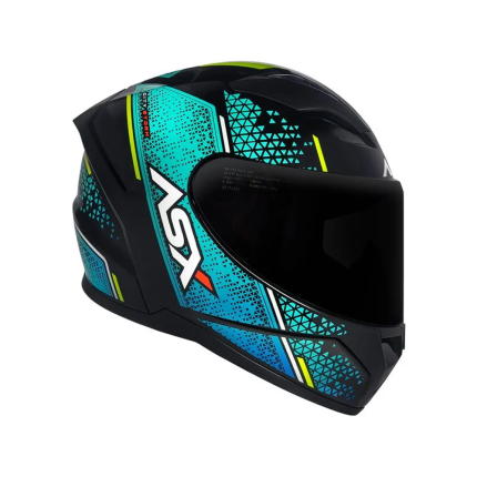 Capacete Asx City Storm - Preto e Tiffany