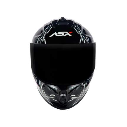 Capacete Asx Draken Bull Cyber - Preto e Azul