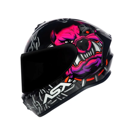 Capacete Asx Draken Bull Cyber - Preto e Rosa