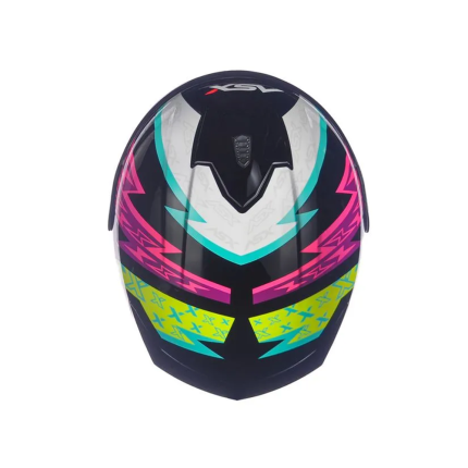 Capacete Asx Draken Thunder - Preto / Rosa / Tiffany