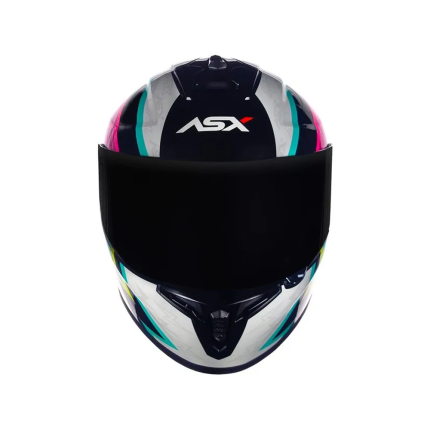 Capacete Asx Draken Thunder - Preto / Rosa / Tiffany