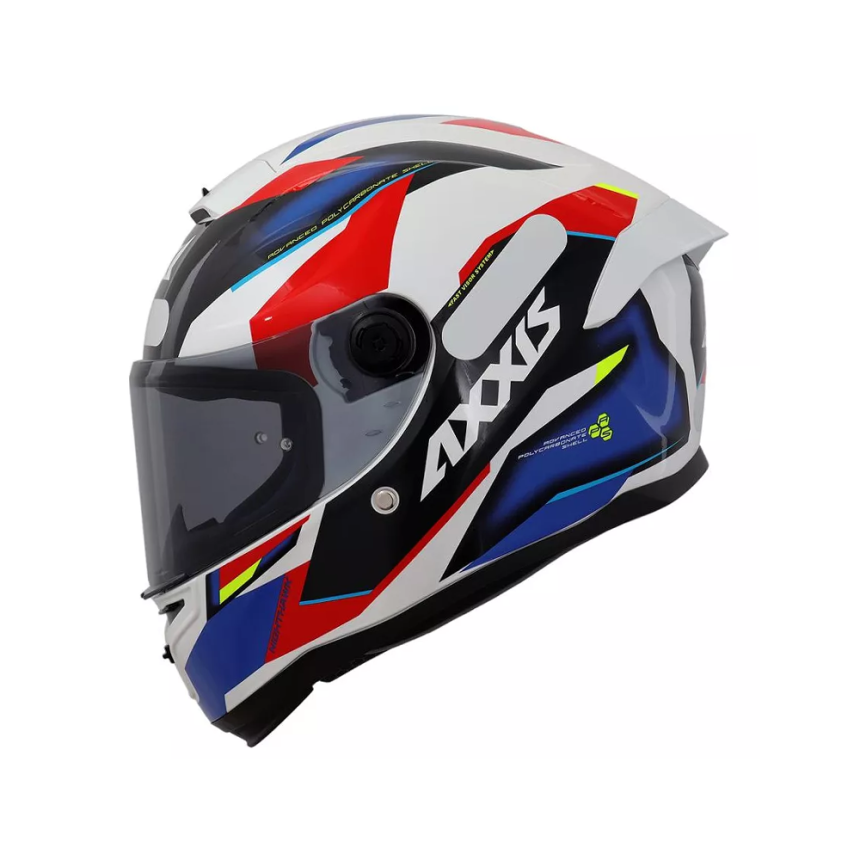 Capacete Axxis Hummer B Nighthawk E5 - Branco / Vermelho / Azul