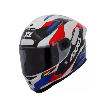 Capacete Axxis Hummer B Nighthawk E5 - Branco / Vermelho / Azul