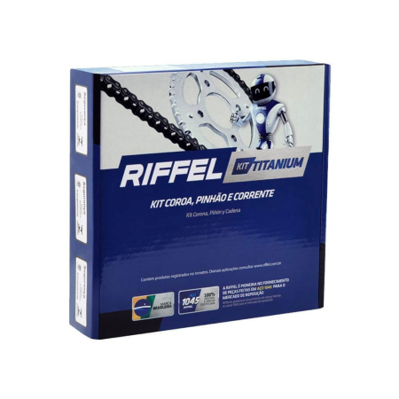 Kit Relação de Transmissão Riffel Yamaha Fazer 150 (14-23) YBR 125I Factor (17-23) / Factor 150 (16-23)