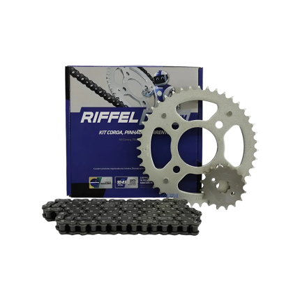 Kit Relação de Transmissão Riffel Yamaha Fazer 150 (14-23) YBR 125I Factor (17-23) / Factor 150 (16-23)