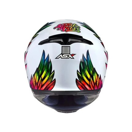Capacete Asx Eagle Vibes - Branco e Colorido