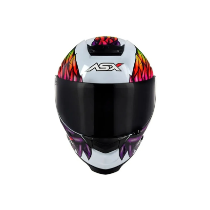 Capacete Asx Eagle Vibes - Branco e Colorido