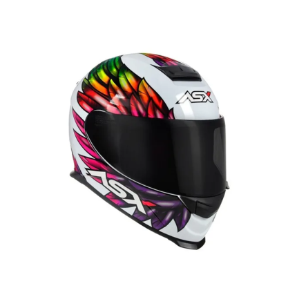 Capacete Asx Eagle Vibes - Branco e Colorido