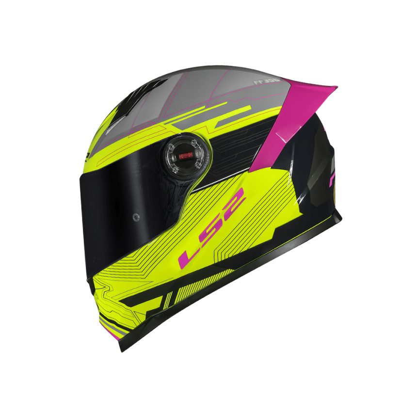 Capacete LS2 FF358 S Digital - Preto e Amarelo