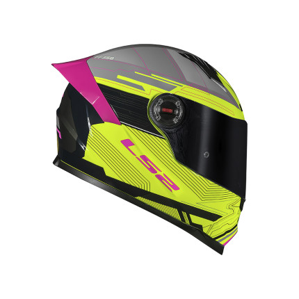 Capacete LS2 FF358 S Digital - Preto e Amarelo