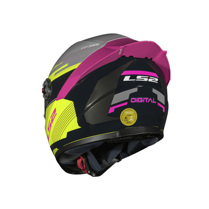 Capacete LS2 FF358 S Digital - Preto e Amarelo