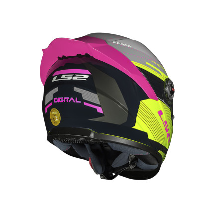 Capacete LS2 FF358 S Digital - Preto e Amarelo