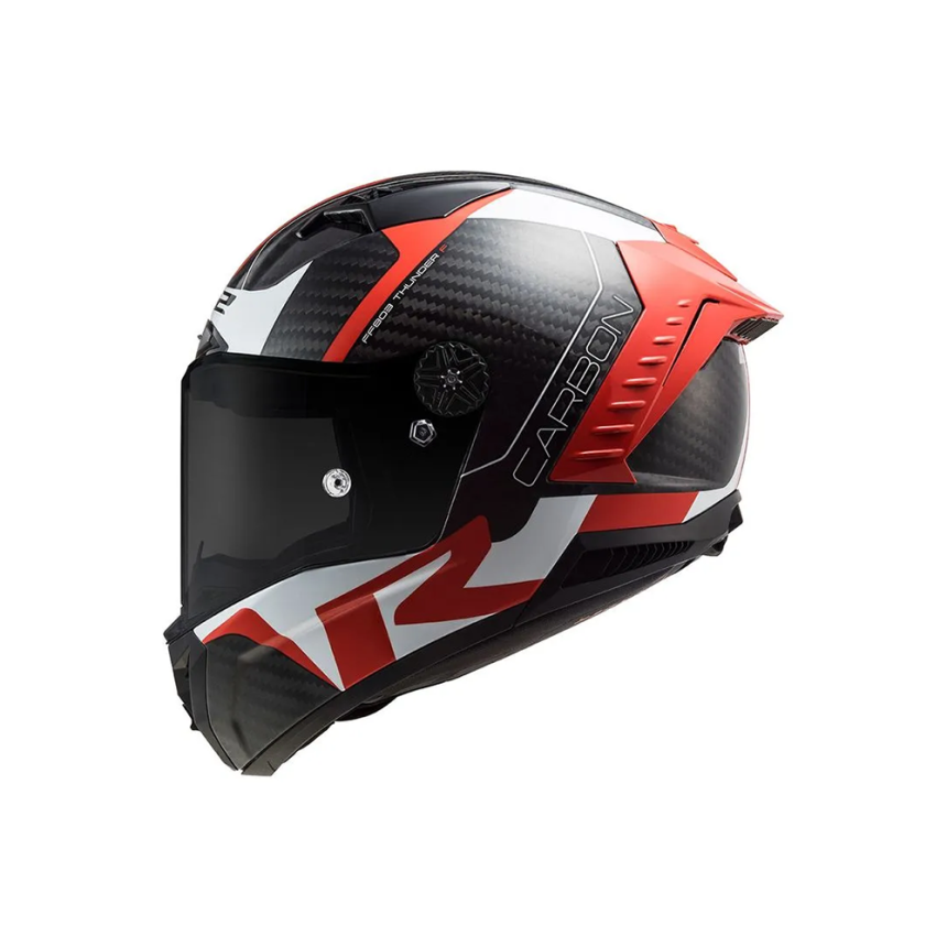 Capacete LS2 FF805 Thunder C Racing 1 - Branco e Vermelho