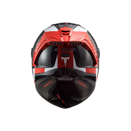 Capacete LS2 FF805 Thunder C Racing 1 - Branco e Vermelho