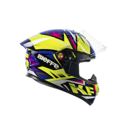 Capacete Bieffe B-12 KF - Amarelo e Roxo