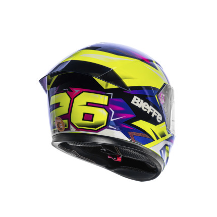 Capacete Bieffe B-12 KF - Amarelo e Roxo