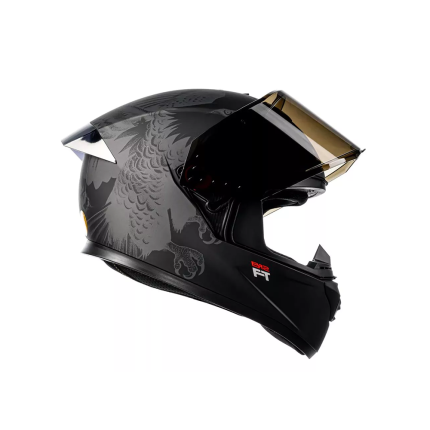 Capacete Bieffe B-12 FT - Preto Fosco e Cinza
