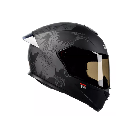 Capacete Bieffe B-12 FT - Preto Fosco e Cinza