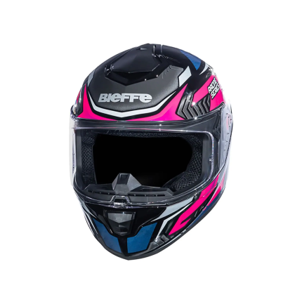 Capacete Bieffe B-12 Misano - Preto e Rosa