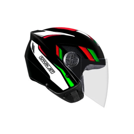 Capacete EBF Spark Jet Sting - Preto e Branco